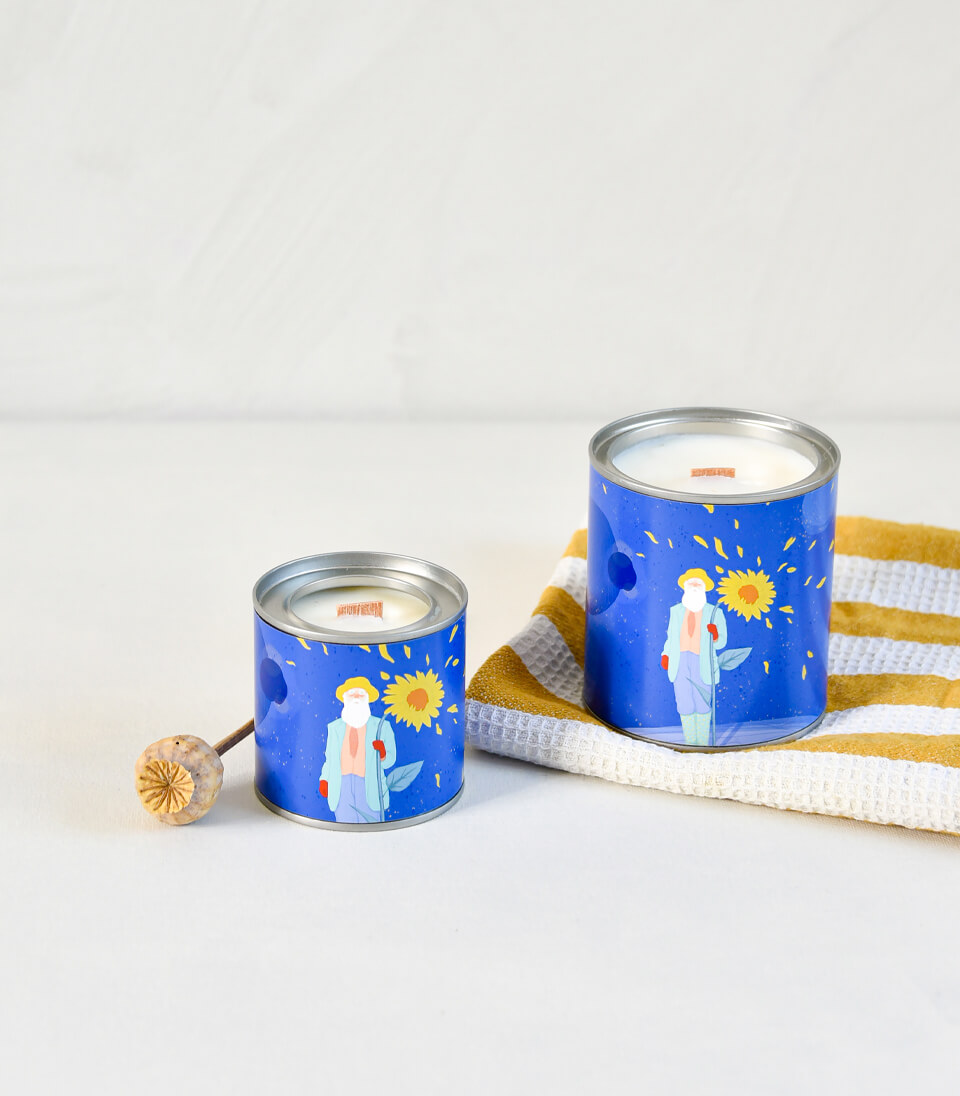 Bougie Julie Bandit Illustration « Soleil » 2 Bougie Julie Bandit "Soleil" en 2 exemplaires