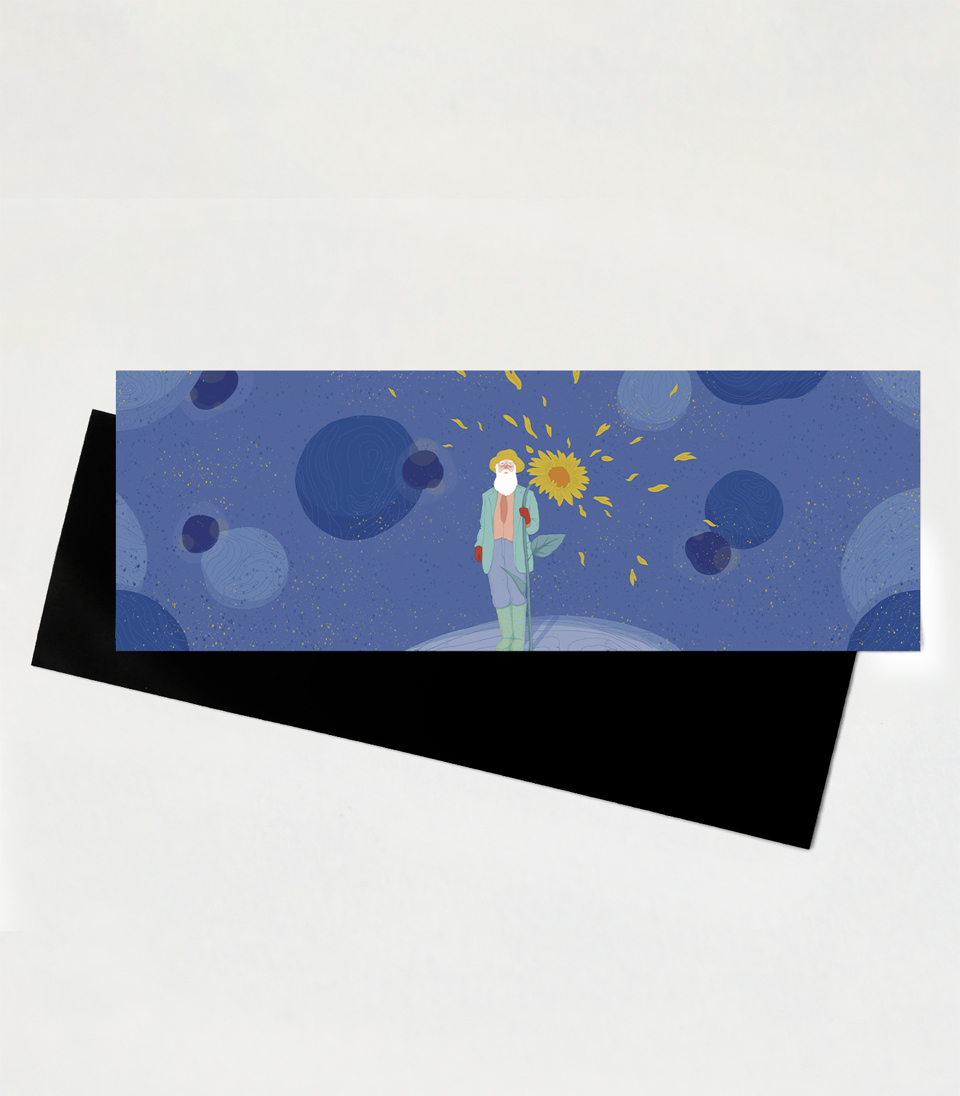 Tableau magnétique « Soleil » BAM Bougie Tableau illustrant un homme avec un tournesol